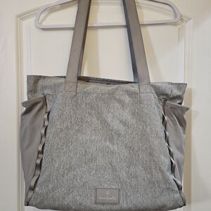 Vera Bradley Light Gray Ruffle-Trim Tote